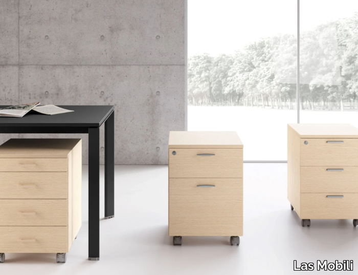 CONTENITORI UNIVERSALI EVO - Office drawer unit with castors with lock _ Las Mobili