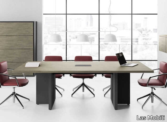 ELITE - Rectangular meeting table with cable management _ Las Mobili