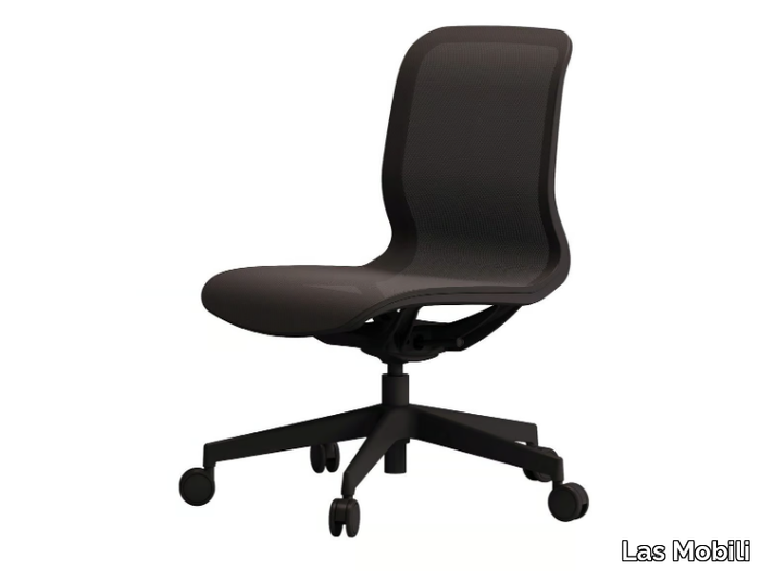 TRAMA - Height-adjustable mesh office chair with castors with 5-Spoke base _ Las Mobili