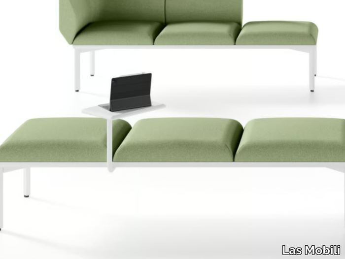 DIVO - Upholstered modular fabric bench _ Las Mobili