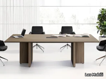 EOS - Contemporary style rectangular wooden meeting table _ Las Mobili