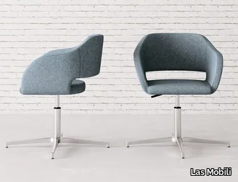 REGIA - Height-adjustable fabric reception chair _ Las Mobili