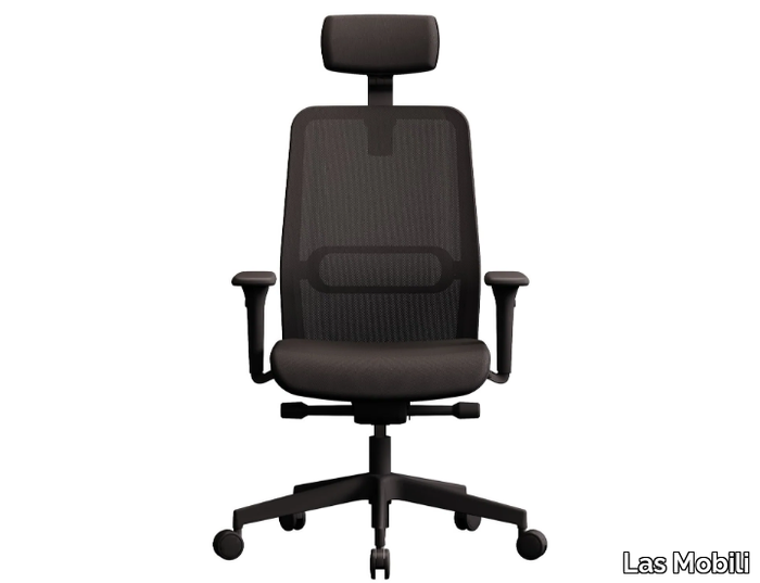 ESSAI - Height-adjustable fabric office chair with armrests _ Las Mobili