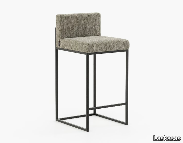 PETER - High fabric barstool with footrest _ Laskasas