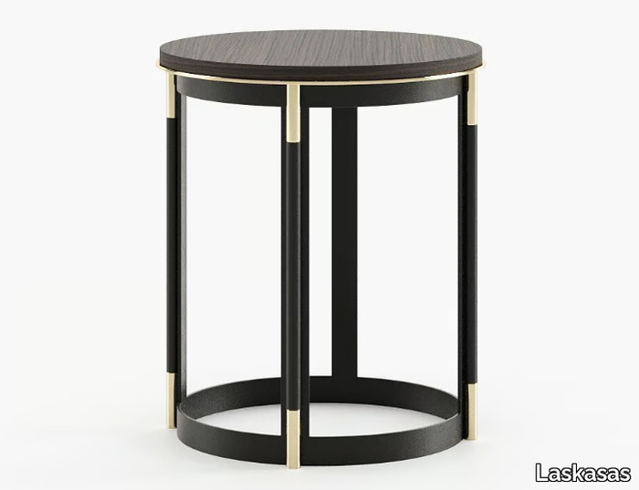 LYSSA - Round wooden high side table _ Laskasas