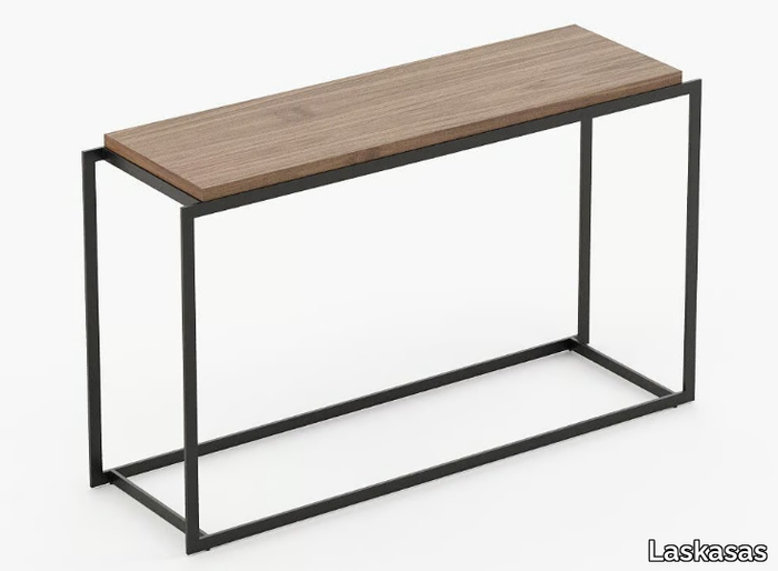 AGOT - Rectangular metal console with wooden top _ Laskasas