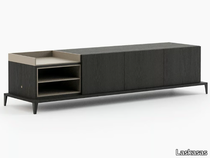 MILOS - Wooden TV cabinet with doors _ Laskasas