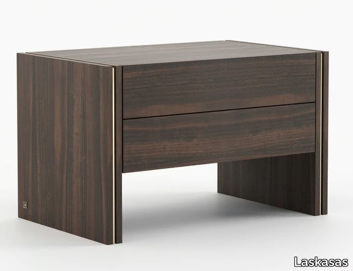 MUCALA - Rectangular wooden bedside table with drawers _ Laskasas