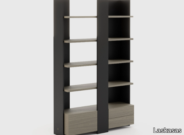 BIEL - Open freestanding oak bookcase _ Laskasas