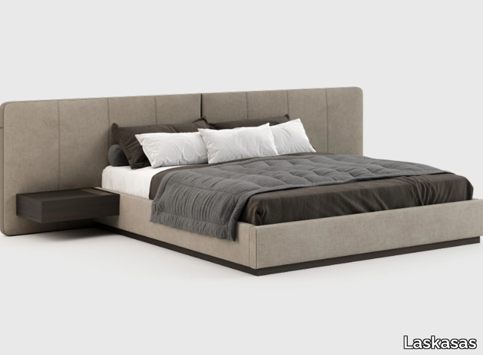 BONNIE - Leather double bed with integrated nightstands _ Laskasas