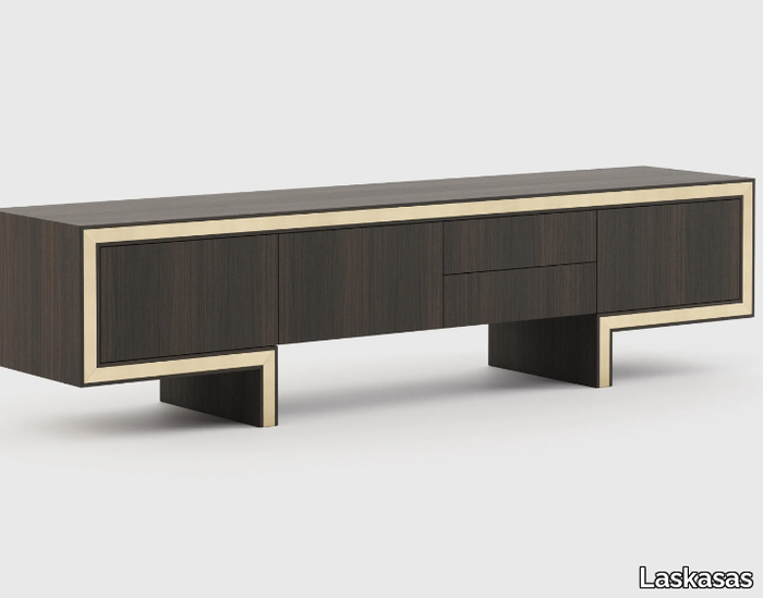 ISIS - Oak TV cabinet with doors _ Laskasas