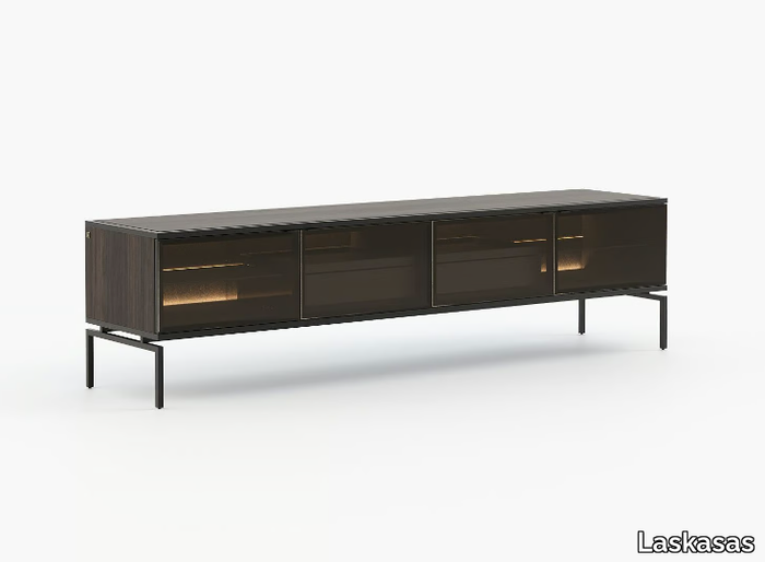 AUSTEN - Wood and glass TV cabinet _ Laskasas