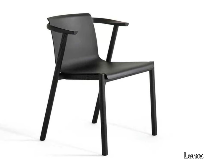 BAI LU - Wooden chair with armrests _ Lema