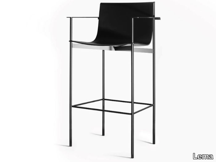 OMBRA - High stool with armrests with back _ Lema