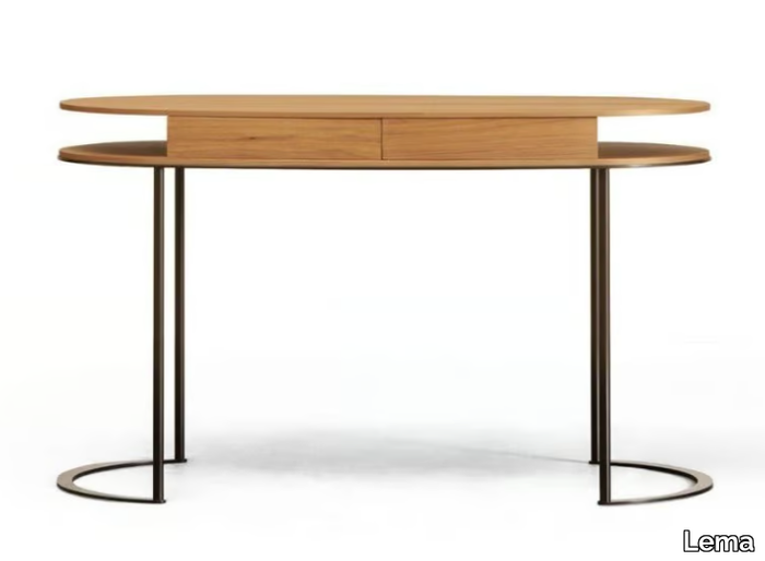 ORTIS - Wooden secretary desk with drawers _ Lema