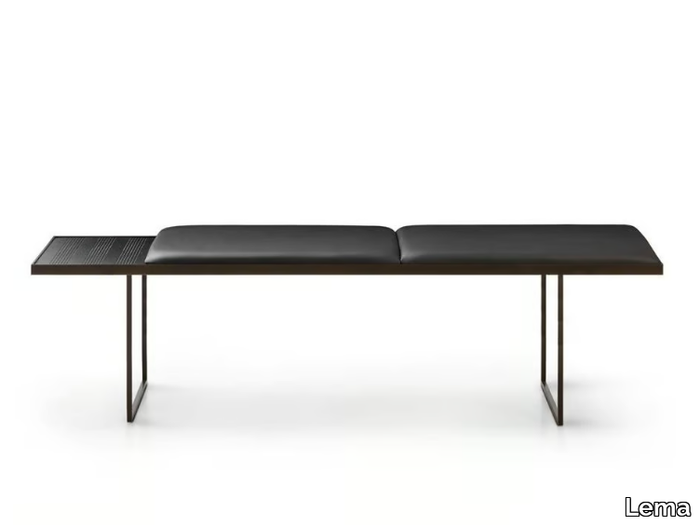 UMA - Upholstered leather bench _ Lema