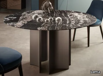 GULLWING - Round marble table _ Lema