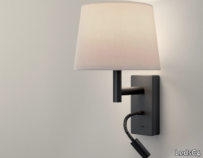 METRICA SHADE EXTEND - Aluminium reading lamp with swing arm _ LedsC4