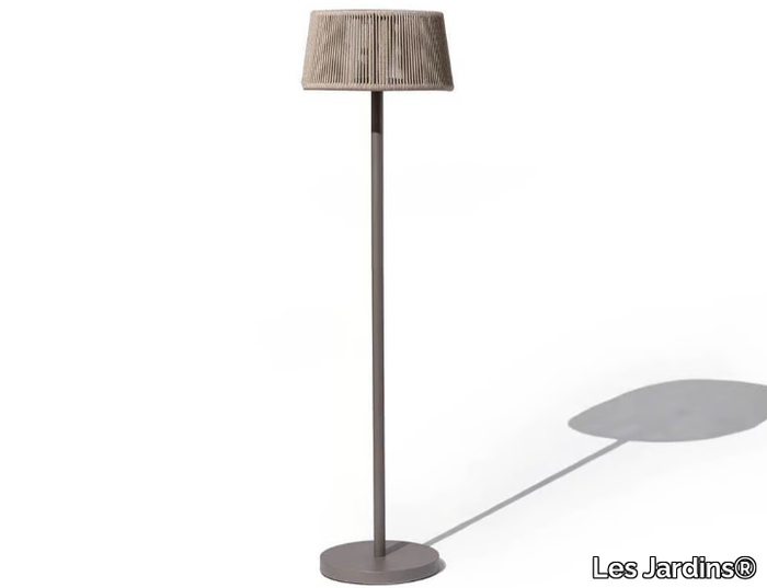 ROP&STRIP - Solar powered rope and aluminium floor lamp _ Les Jardins®