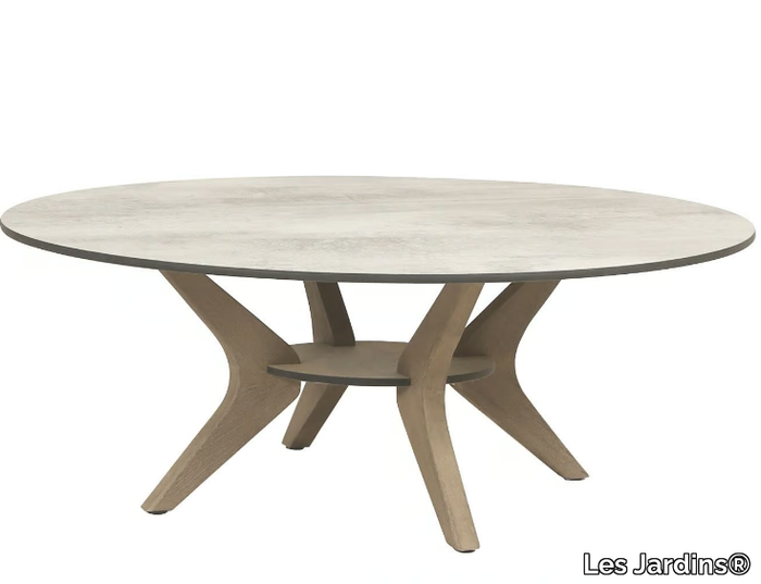 SELVA - Round wooden coffee table _ Les Jardins®