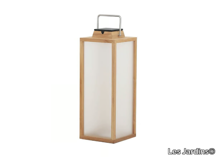 TECK233 - Solar powered teak lantern _ Les Jardins®