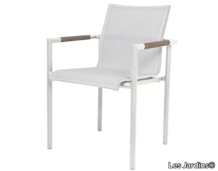 BASTINGAGE - Stackable chair with armrests _ Les Jardins®