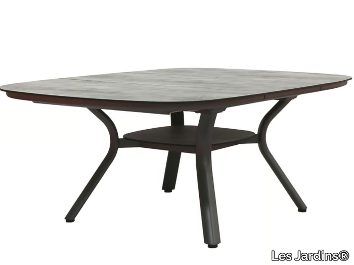 SAGAMORE - Extending square aluminium garden table _ Les Jardins®