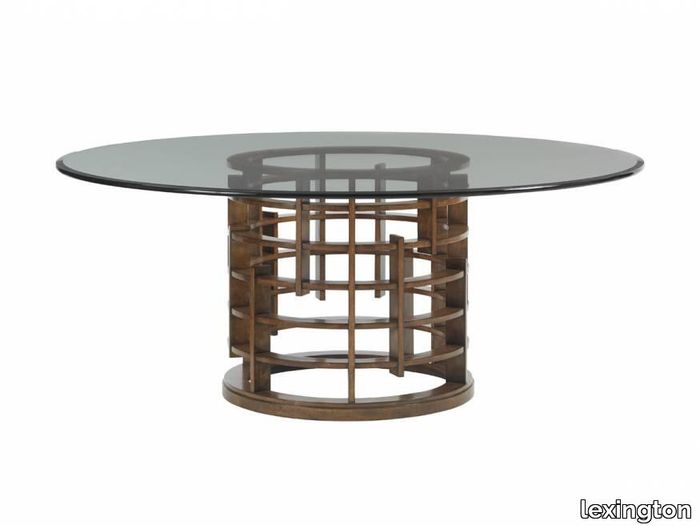 Meridien Round Dining Table With Glass Top