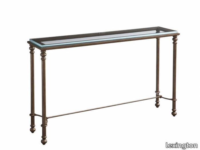 Bluff Metal And Glass Console