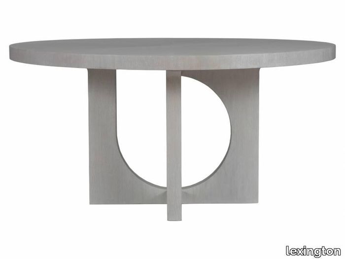 Misty Gray Apostrophe Round Dining Table