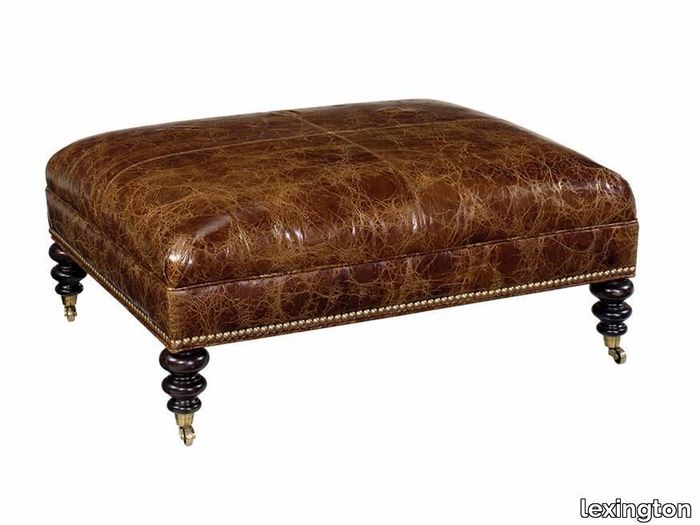 Cooper Leather Cocktail Ottoman