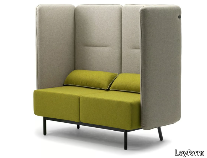 AROUND - 2 seater fireproof fabric sofa with USB socket _ Leyform