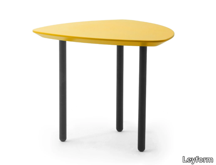 EOS - Lacquered triangular steel and MDF high side table _ Leyform