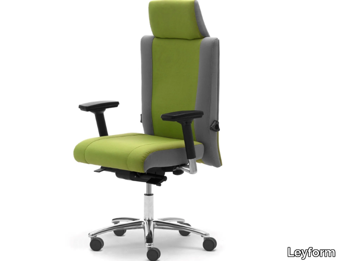 NON STOP 24H - Swivel fabric office chair with armrests with 5-Spoke base _ Leyform