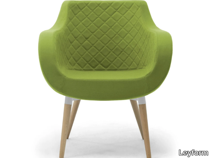 VICTORIA - Wool easy chair with armrests _ Leyform