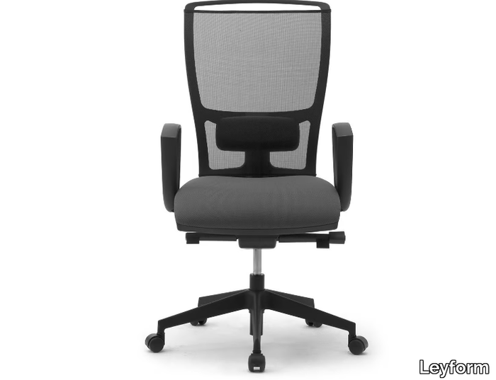 COMETA - Swivel fabric office chair with armrests _ Leyform