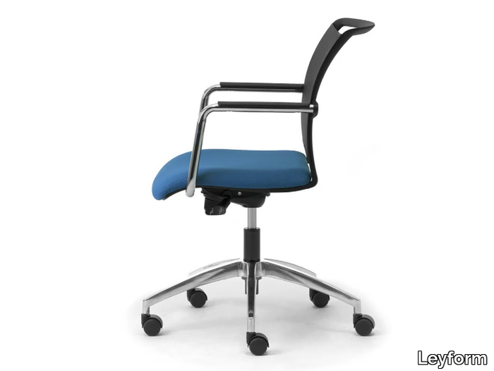 COMETA - Swivel fabric office chair with armrests _ Leyform