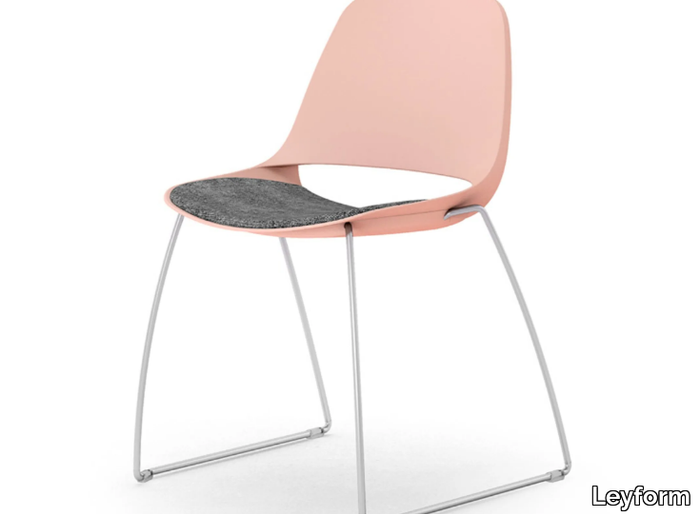 COSMO - Sled base steel and polypropylene chair _ Leyform