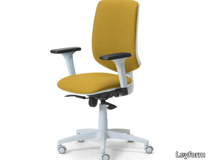 ACTIVE - Height-adjustable fabric office chair with armrests _ Leyform