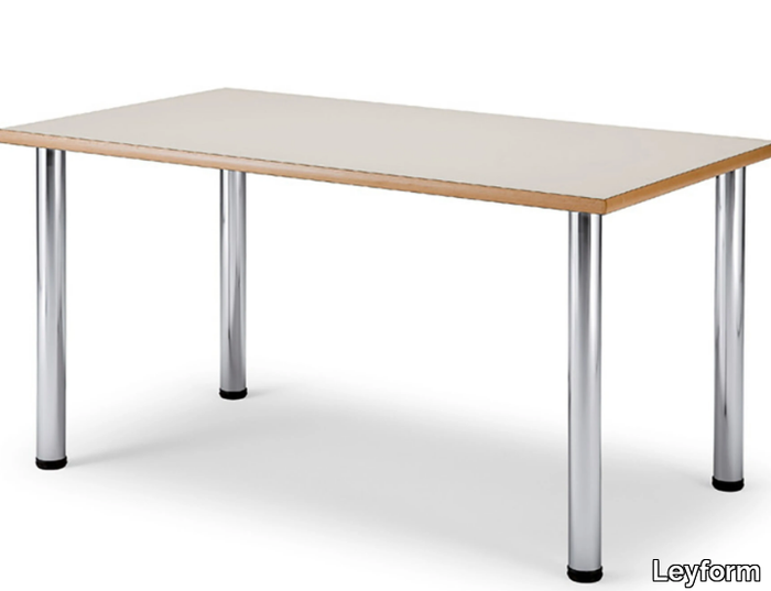 ARNO 3 - Rectangular laminate and steel table _ Leyform