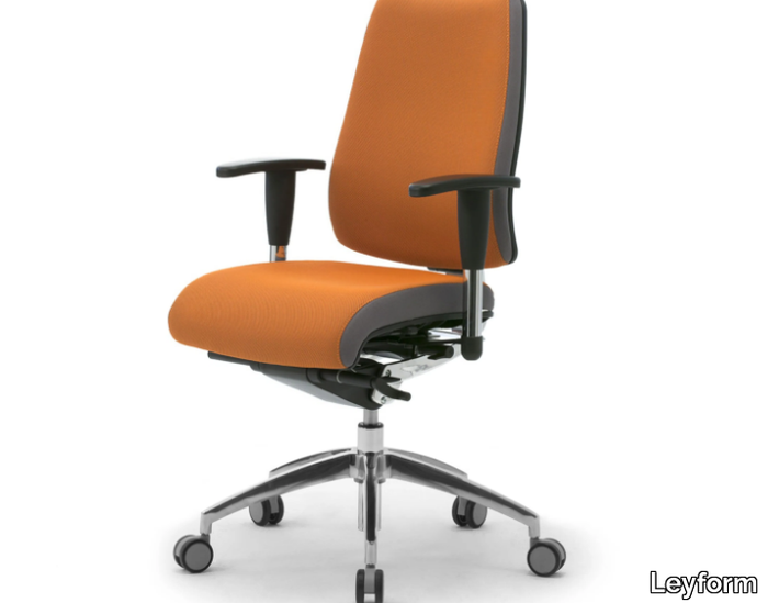 DD-2 - Swivel fabric office chair with armrests _ Leyform