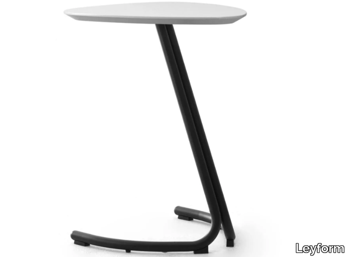 EOS + - Lacquered triangular steel and MDF high side table _ Leyform