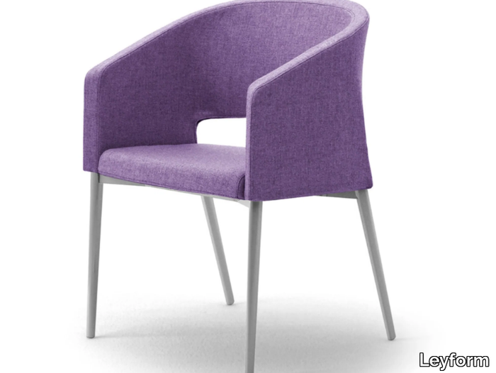 REEF - Upholstered fabric chair with armrests _ Leyform