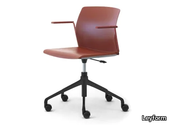 OCEAN - Recycled plastic office chair with 5-Spoke base _ Leyform