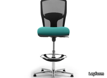 SPRINT RE - Height-adjustable mesh office chair with 5-Spoke base with fire retardant padding _ Leyform