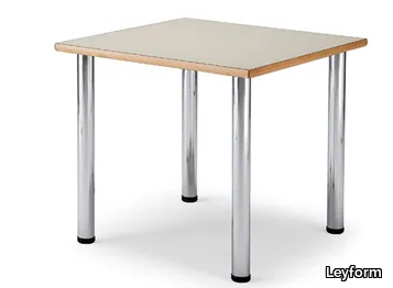 ARNO 3 - Square laminate and steel table _ Leyform