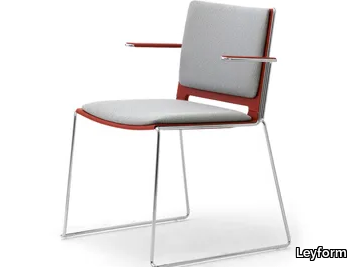 ILIKE - Sled base polypropylene and fabric chair _ Leyform