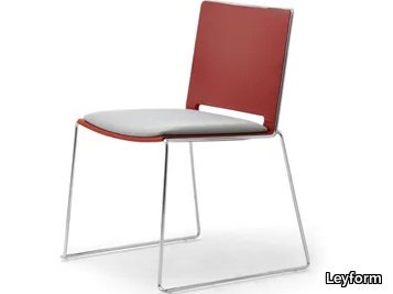 ILIKE - Sled base polypropylene chair with integrated cushion _ Leyform