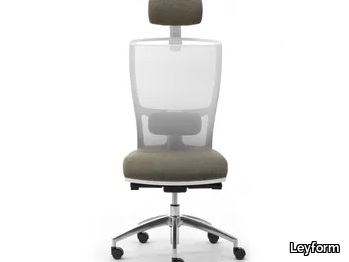 COMETA W - Fabric office chair with castors with 5-Spoke base _ Leyform