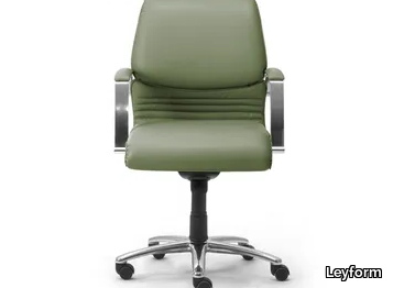 ELEGANCE - Swivel leather executive chair with armrests _ Leyform